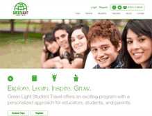Tablet Screenshot of greenlightstudenttravel.com
